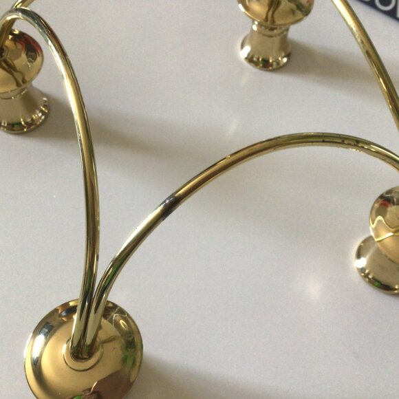 Brass 4-Arm Candelabra Candle Holder Vintage Decorative Piece For Home Or Event - Picture 9 of 9